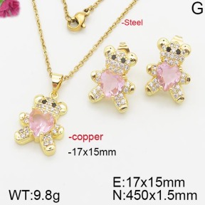 Fashion Copper Bear Sets  TS5000220bvpl-J72