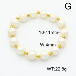 Stainless Steel Bracelet  Cultured Freshwater Pearls  6B3001880vhkb-908
