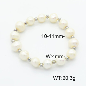 Stainless Steel Bracelet  Cultured Freshwater Pearls  6B3001881ahjb-908