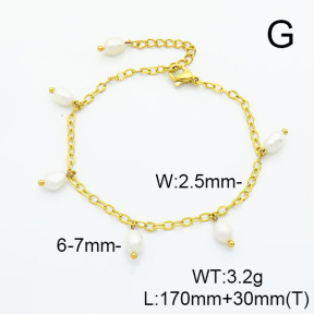 Stainless Steel Bracelet  Cultured Freshwater Pearls  6B3001882abol-908