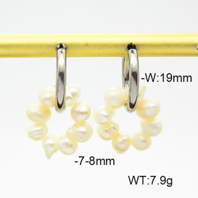 Stainless Steel Earrings  Cultured Freshwater Pearls  6E3002461bhva-908