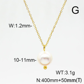Stainless Steel Necklace  Cultured Freshwater Pearls  6N3001409baka-908
