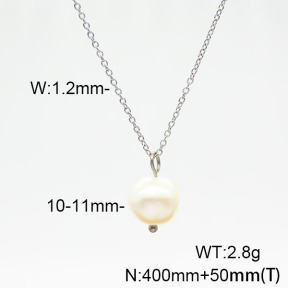 Stainless Steel Necklace  Cultured Freshwater Pearls  6N3001410avja-908