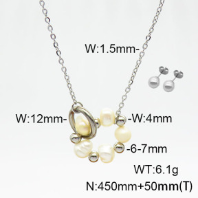 Stainless Steel Sets  Cultured Freshwater Pearls  6S0016306abol-908