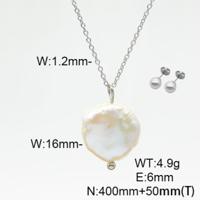 Stainless Steel Sets  Cultured Freshwater Pearls  6S0016318vbpb-908