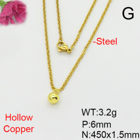 Fashion Copper Necklace  F6N200228aahl-L017