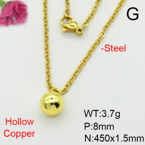 Fashion Copper Necklace  F6N200229aahl-L017