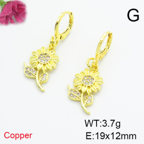 Fashion Copper Earrings  F6E404123bbov-L035