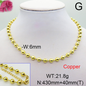 Fashion Copper Necklace  F6N200233bbov-L017