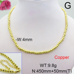 Fashion Copper Necklace  F6N200235bbov-L017