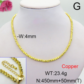 Fashion Copper Necklace  F6N200239bbov-L017