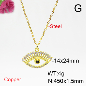 Fashion Copper Necklace  F6N404782vbnl-L035