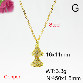 Fashion Copper Necklace  F6N404784vbmb-L035