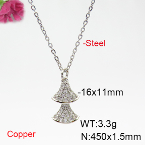 Fashion Copper Necklace  F6N404785vbll-L035
