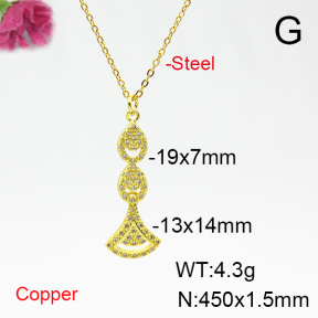 Fashion Copper Necklace  F6N404786vbnl-L035