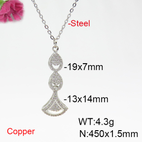 Fashion Copper Necklace  F6N404787vbnb-L035
