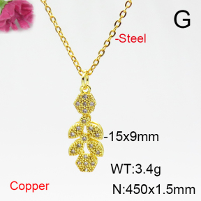 Fashion Copper Necklace  F6N404788bbml-L035