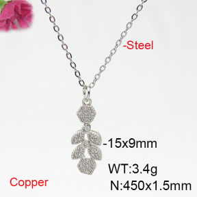 Fashion Copper Necklace  F6N404789vbmb-L035