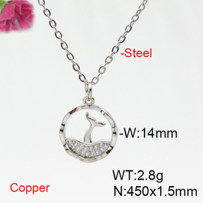 Fashion Copper Necklace  F6N404791ablb-L035