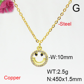 Fashion Copper Necklace  F6N404792vbll-L035