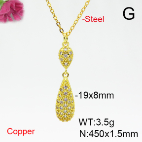 Fashion Copper Necklace  F6N404794vbnl-L035