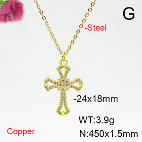 Fashion Copper Necklace  F6N404796vbnl-L035