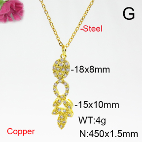 Fashion Copper Necklace  F6N404800vbnl-L035
