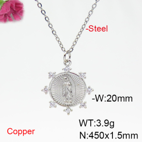 Fashion Copper Necklace  F6N404805bbml-L035