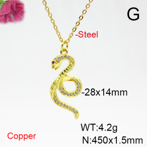 Fashion Copper Necklace  F6N404808vbnb-L035