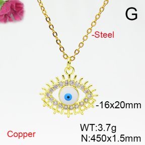 Fashion Copper Necklace  F6N404822vbnl-L035