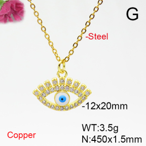 Fashion Copper Necklace  F6N404824vbnl-L035