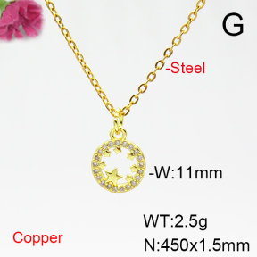Fashion Copper Necklace  F6N404828vbll-L035