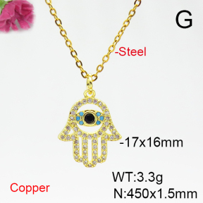 Fashion Copper Necklace  F6N404830vbnl-L035