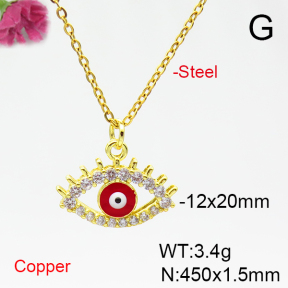 Fashion Copper Necklace  F6N404834vbnb-L035