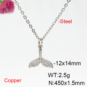 Fashion Copper Necklace  F6N404837vbll-L035