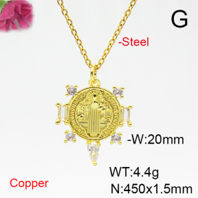 Fashion Copper Necklace  F6N404838vbnb-L035