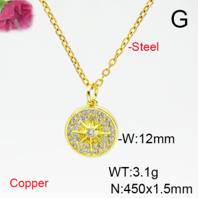 Fashion Copper Necklace  F6N404840bbml-L035