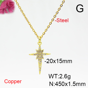 Fashion Copper Necklace  F6N404842vbnb-L035