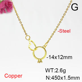 Fashion Copper Necklace  F6N404850vbll-L035