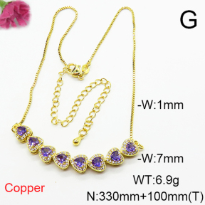 Fashion Copper Necklace  F6N404862ahlv-L017