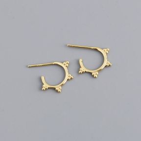 925 Silver Earrings  WT:0.8g  13mm  JE2784bhbm-Y10  EH1408