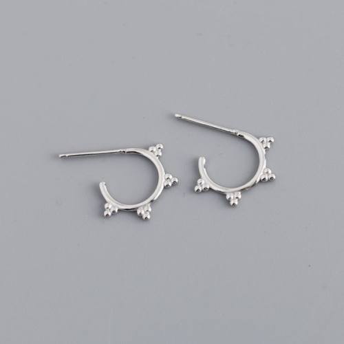 925 Silver Earrings  WT:0.8g  13mm  JE2785bhbm-Y10  EH1408