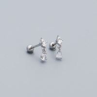 925 Silver Earrings  WT:0.72g  10.7mm  JE2798bhji-Y05  YHE0538