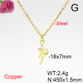 Fashion Copper Necklace  F6N404882vbll-L035