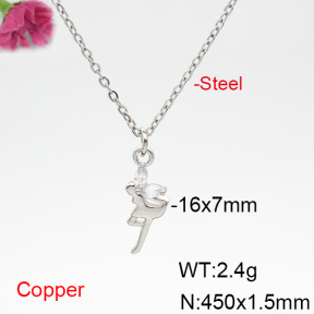 Fashion Copper Necklace  F6N404883ablb-L035