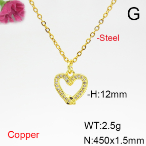 Fashion Copper Necklace  F6N404884vbmb-L035