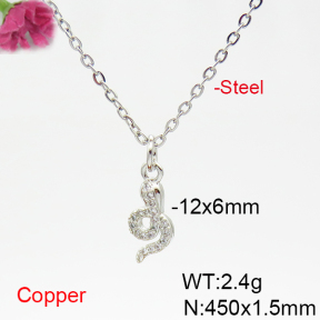 Fashion Copper Necklace  F6N404887ablb-L035