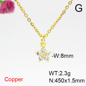 Fashion Copper Necklace  F6N404888vbll-L035