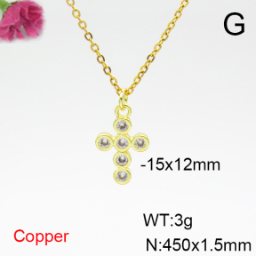 Fashion Copper Necklace  F6N404890vbmb-L035