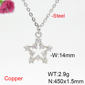 Fashion Copper Necklace  F6N404893vbll-L035